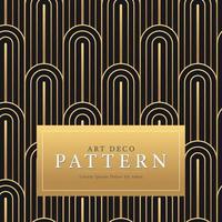 Golden Line Art Deco Pattern vector