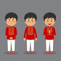 Bangladesh Character with Various Expression vector