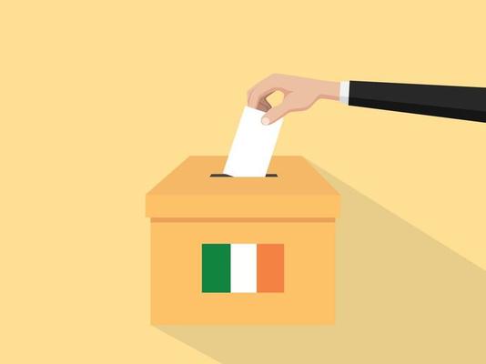 ireland election vote concept illustration