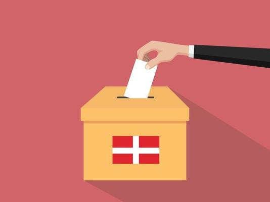 denmark vote election concept illustration