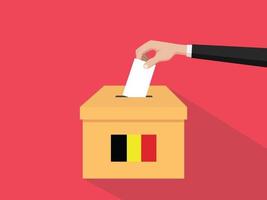 Ilustración de concepto de voto de elección de Bélgica vector