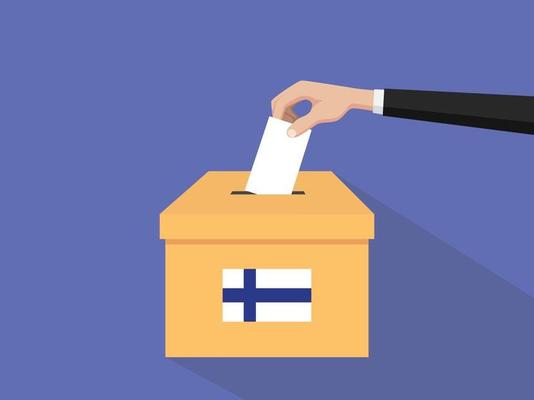 finland election vote concept illustration