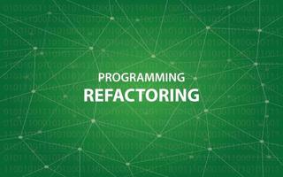 Programming refactoring concept illustration white text illustration vector