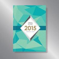 Annual report cover triagle abstract triangle stripe shape green vector
