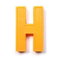 Magnetic uppercase letter H photo