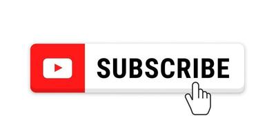 Subscribe button for Youtube. vector