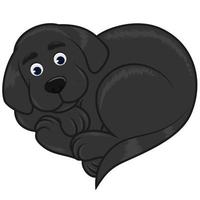 Heart Shaped Dog Illustration vector
