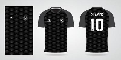 black jersey template for team uniforms and Soccer t shirt design