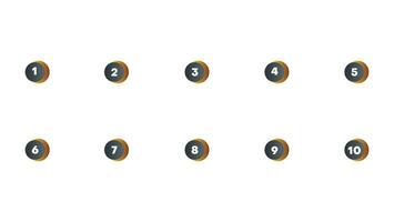 direction number bullet points vector