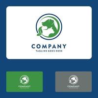 natural pet care, pet grooming dog logo vector icon illustration