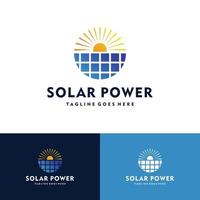 Sun solar energy, solar energy power logo vector icon illustration