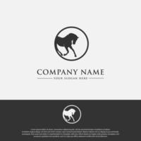 black horse logo vector