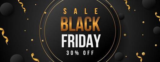 black friday banner template vector