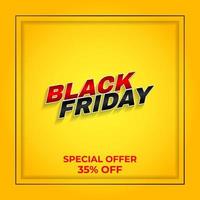 black friday isolated yellow colo vector