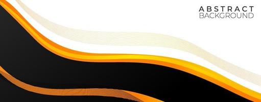 wave yellow abstract background vector