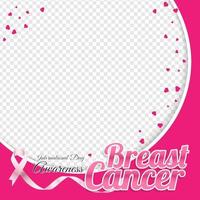 breast cancer awareness ribbon vector