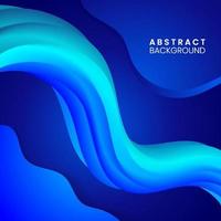 3d fluid background blue color modern design vector
