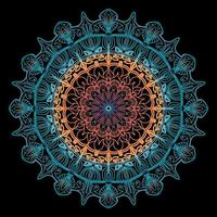 Decorative background with ornamental round pattern vector