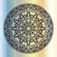 Circular pattern in the form of mandala with flower vector