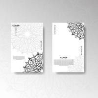 Set of cover with mandala  flower vector
