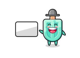 popsicles cartoon illustration doing a presentation vector