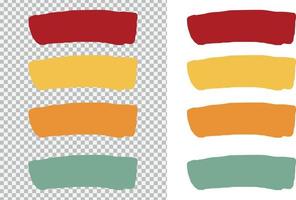 Modern Brush colorful Stroke Shape For Text Design vector