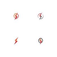 flash thunderbolt logo template vector