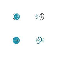 Hearing Logo Template vector