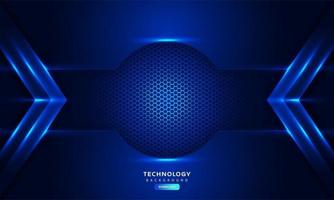 Dark blue light abstract hexagonal background vector