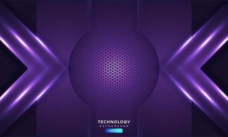 Dark purple light abstract hexagonal background vector