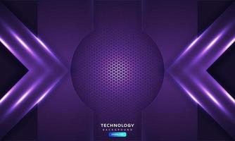 Dark purple light abstract hexagonal background vector