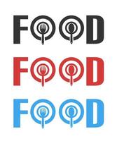 food icon or logo design element vector