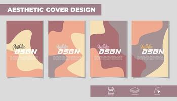 Aesthetic Book Cover or Background Design with pastel color vector