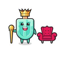 Mascot cartoon of popsicles as a king vector