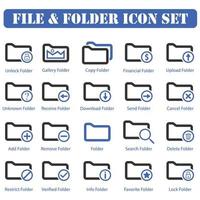 folder icon set design vector