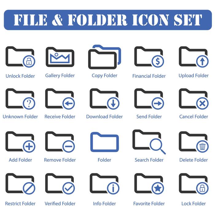 Folder Icon Set Vector Art, Icons, and Graphics for Free Download