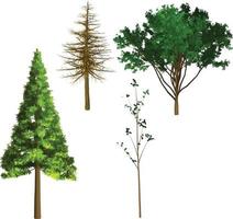 Free vector trees set download