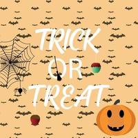 Happy Halloween Background Template Trick or Treat vector