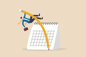 Flexible work schedule or challenge to overcome deadline or project vector