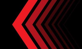 Abstract red arrow direction on black futuristic technology background vector