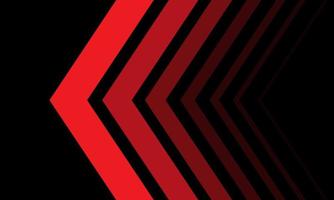 Abstract red arrow direction on black futuristic technology background vector