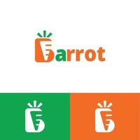 concepto de diseño de vector de icono de logotipo de zanahoria
