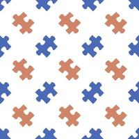 Puzzle pattern. Seamless background with puzzle pieces vector