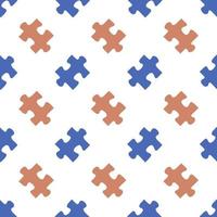 Puzzle pattern. Seamless background with puzzle pieces vector