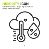 Humidity premium icon with multiple style isolated on white background from ecology collection. Vector illustration humidity concept design template for website, mobile apps, UI and UX. Editable size