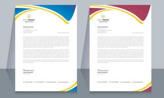 Creative corporate letterhead template design vector