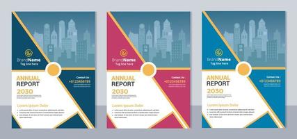 Brochure template layout design. Corporate business annual report, catalog, magazine, flyer template design. vector