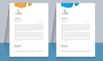 Letterhead format template, business style letterhead template design. vector