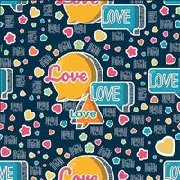 Colored background pattern with bubble chats vector