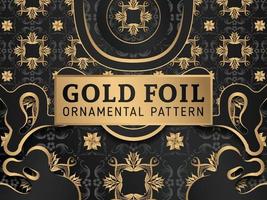 Luxury Gold Foil Pattern Ornamental Background vector